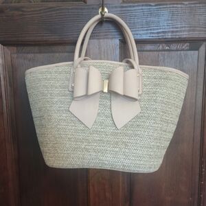 Bow Woven tote bag